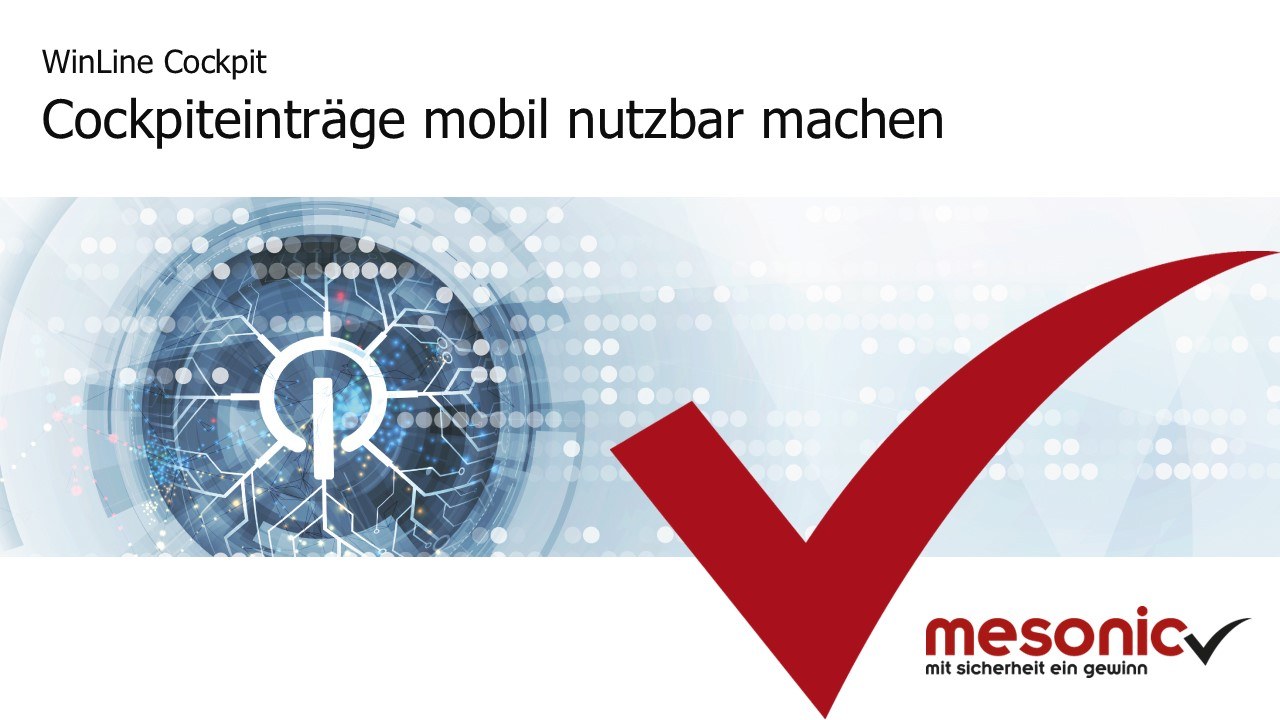 Cockpiteinträge mobil nutzbar