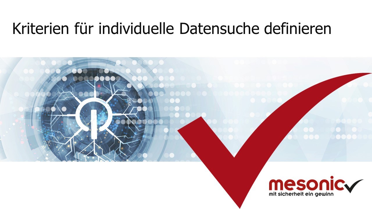 Individuelle Datensuche